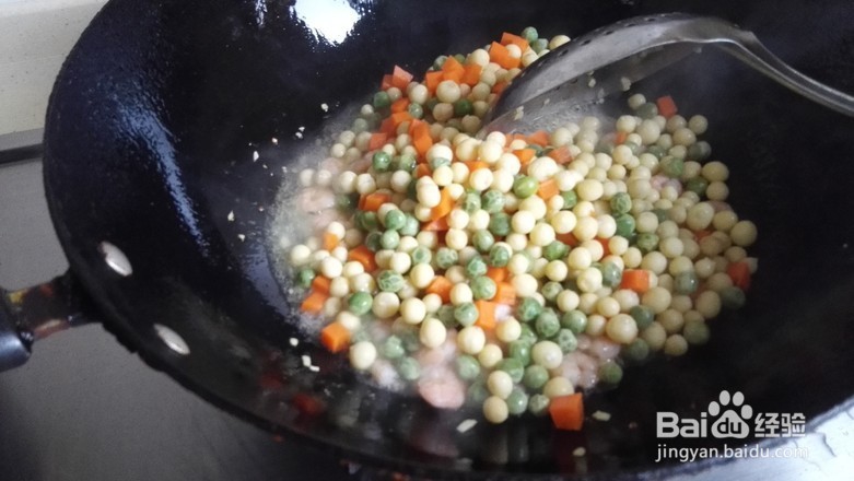 鸡头米炒虾仁的做法