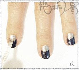 浪漫蓝月亮美甲DIY教程