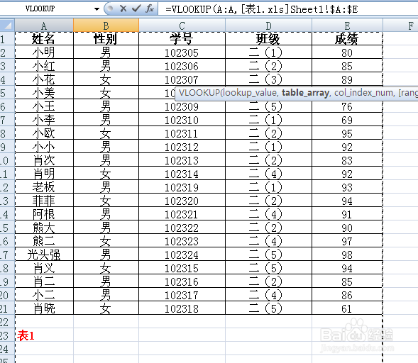 如何使用Excel表格中VLOOKUP函数？