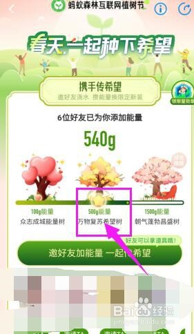 蚂蚁森林希望树装扮怎么获得