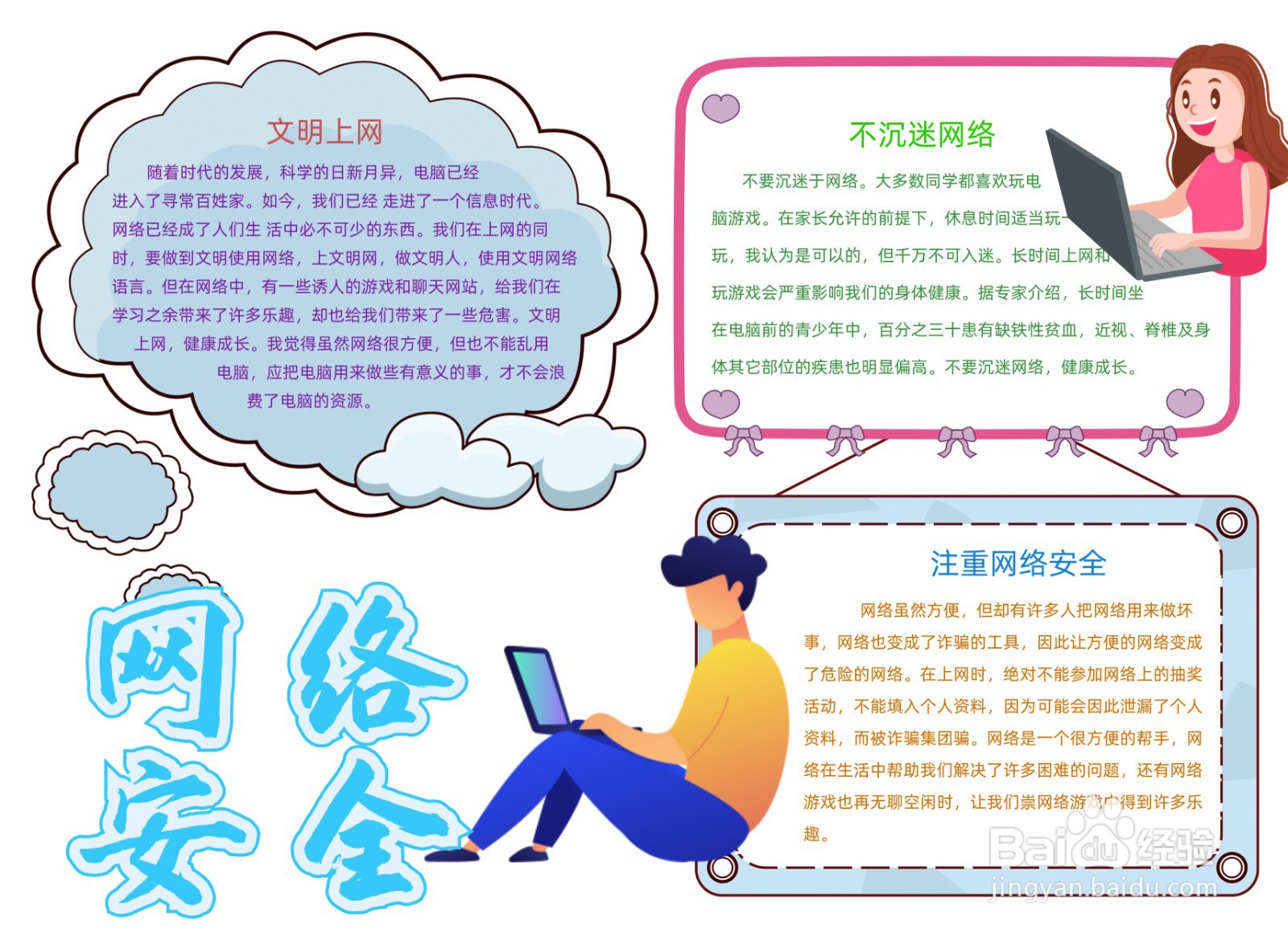 网络安全手抄报