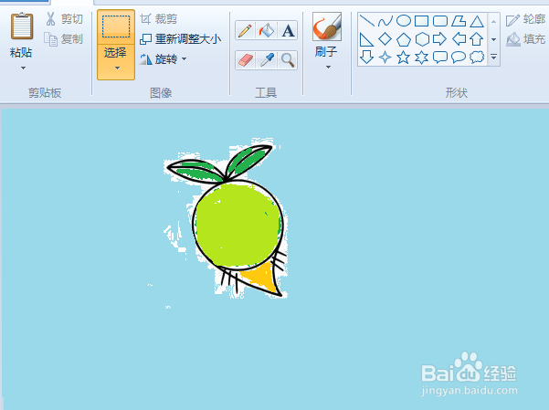 用电脑画白萝卜简笔画