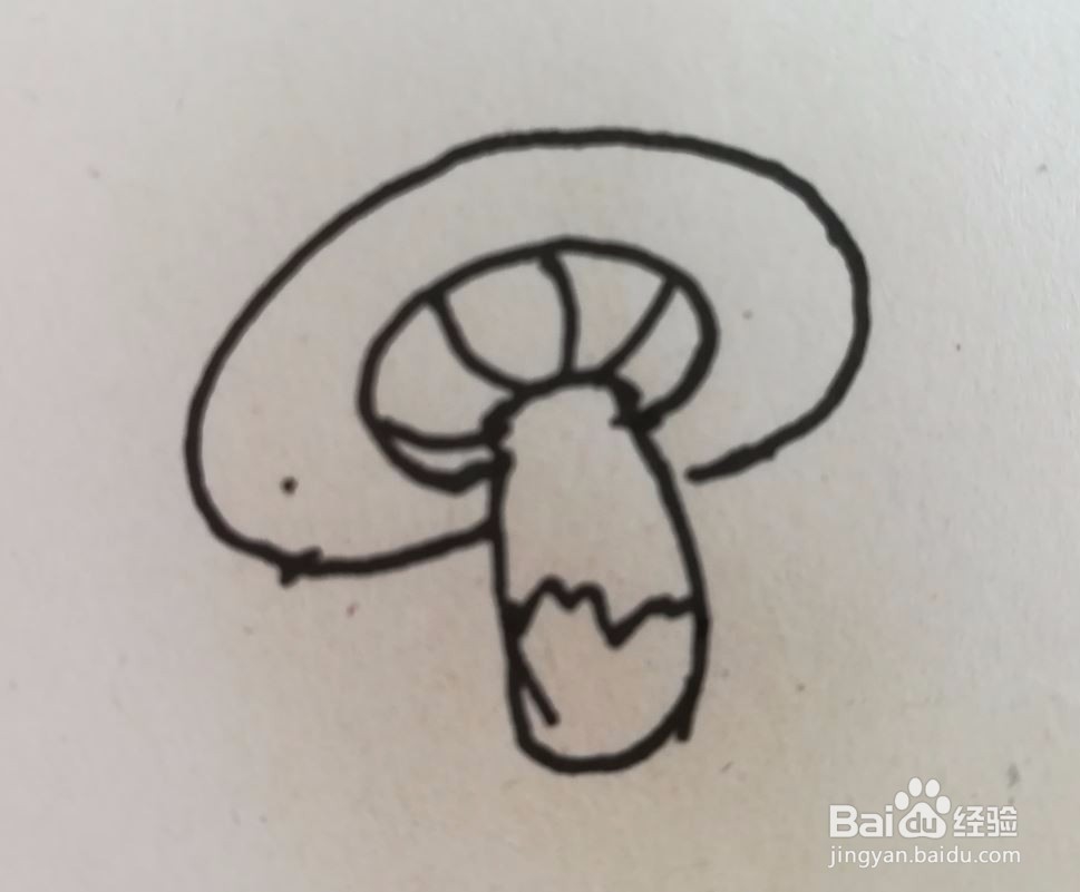 小巧玲珑的蘑菇，简笔画步骤怎么画
