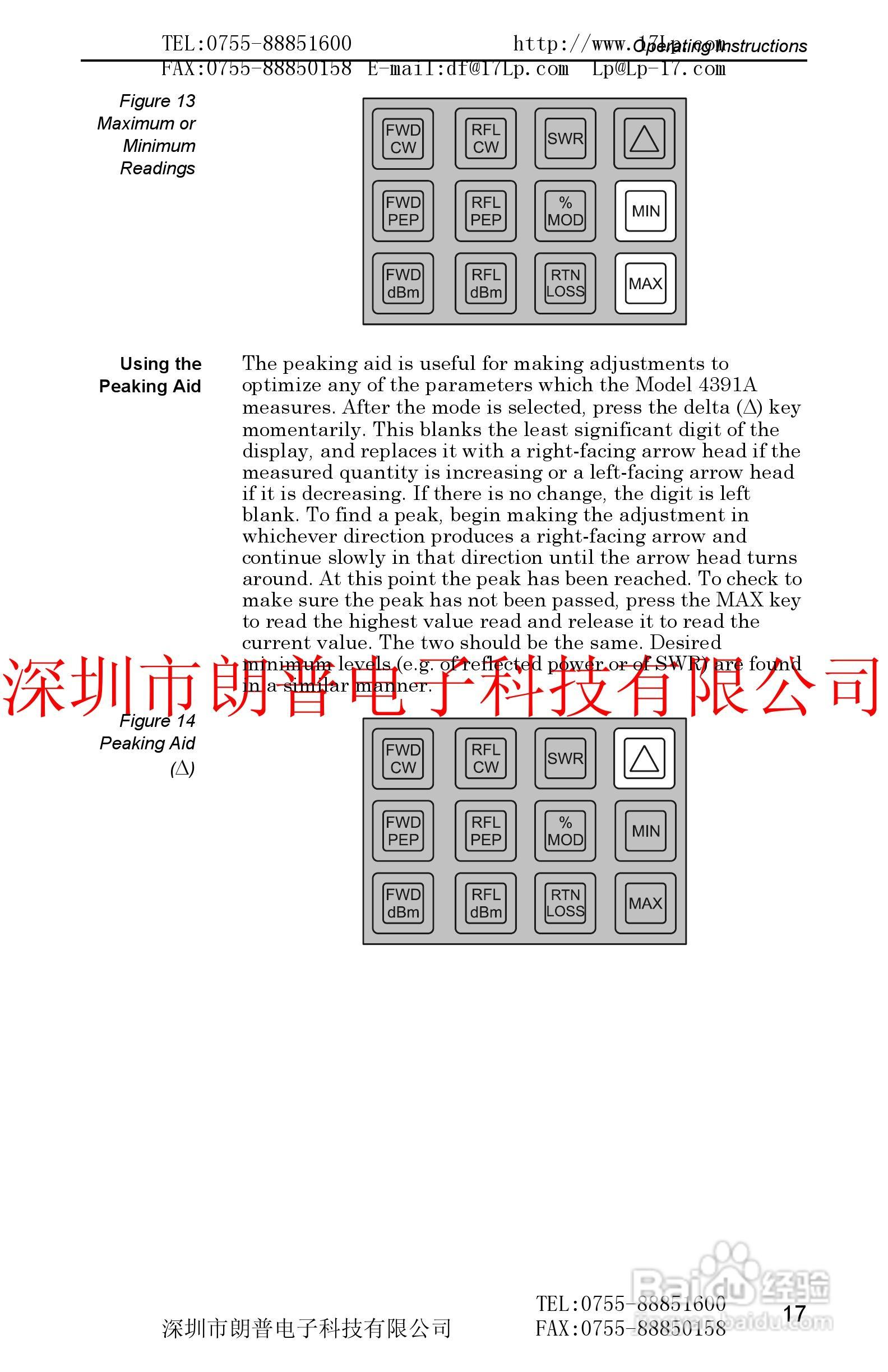 BIRD4391A鸟牌功率计使用手册:[3]