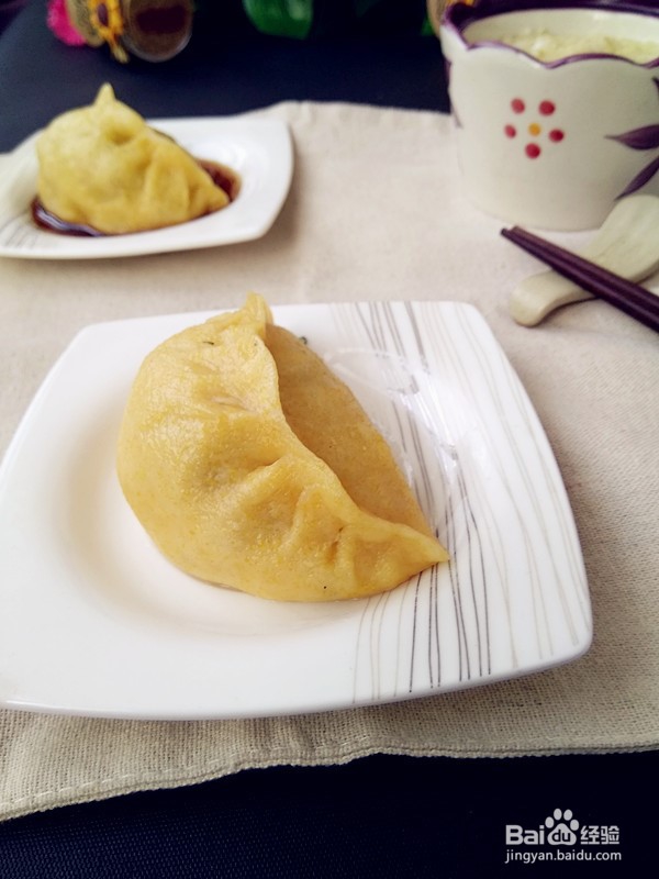茴香香菇馅发面蒸饺