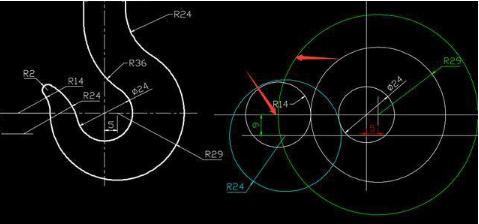 机械制图吊钩手工画法