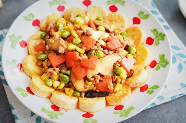 香菇彩蔬鲜肉日本豆腐