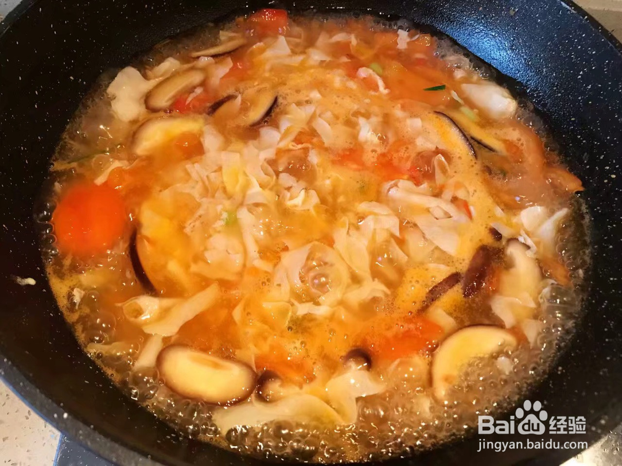 西红柿豆皮蛋花汤的做法