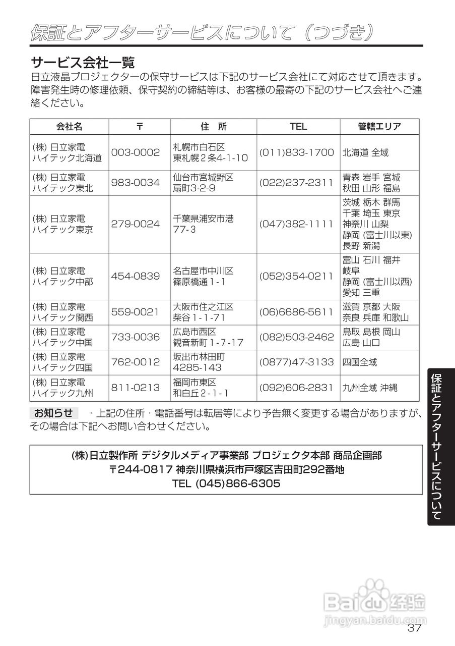 HITACHI CP-X985J投影仪说明书:[5]