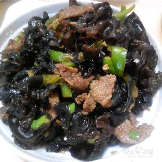木耳炒肉片的制作方法
