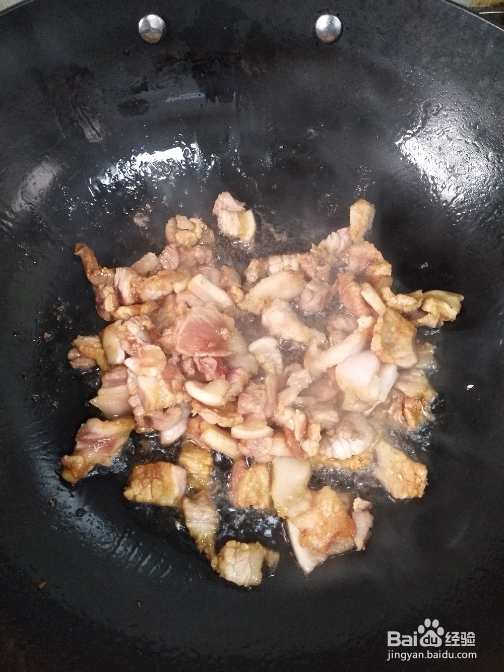 蒜苔木耳炒肉的家常做法