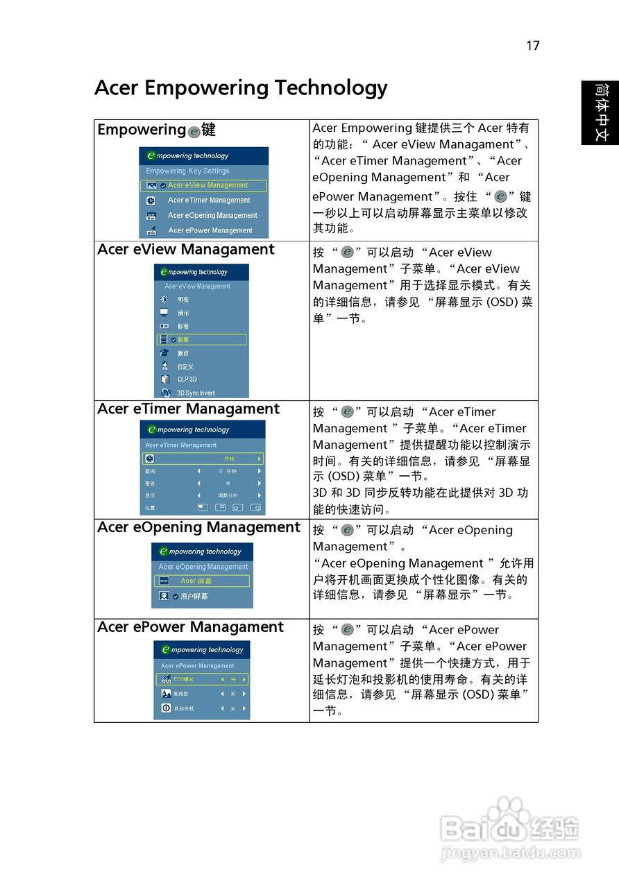 宏基PN-SX12投影机使用说明书:[3]