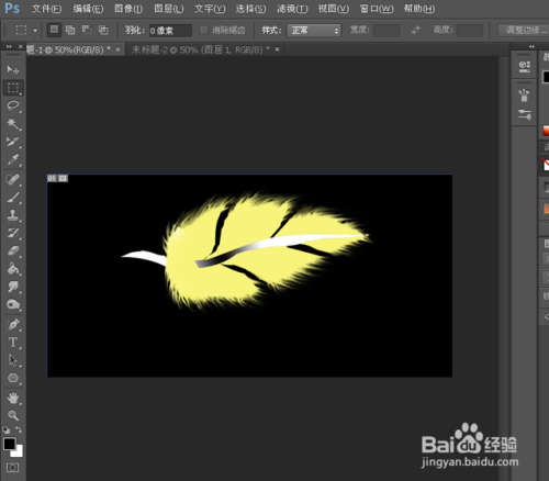 PS图像处理小技法之羽毛效果