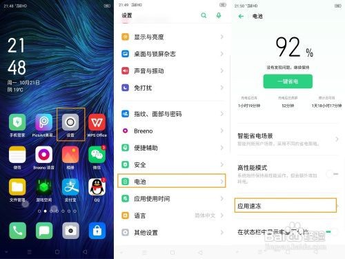 OPPO Reno Ace应用速冻怎么使用？