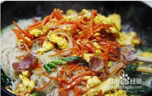 温州小吃青菜鸡蛋炒粉干的做法