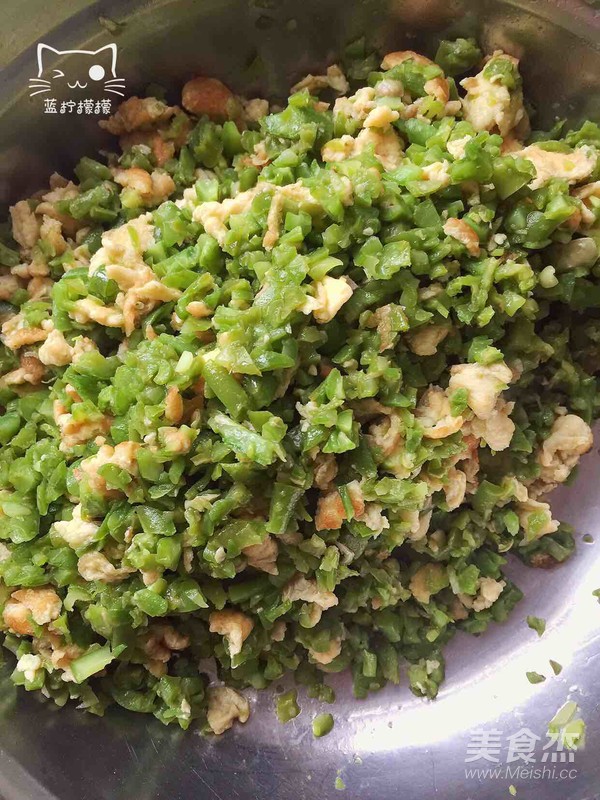 豆角鸡蛋水晶饺