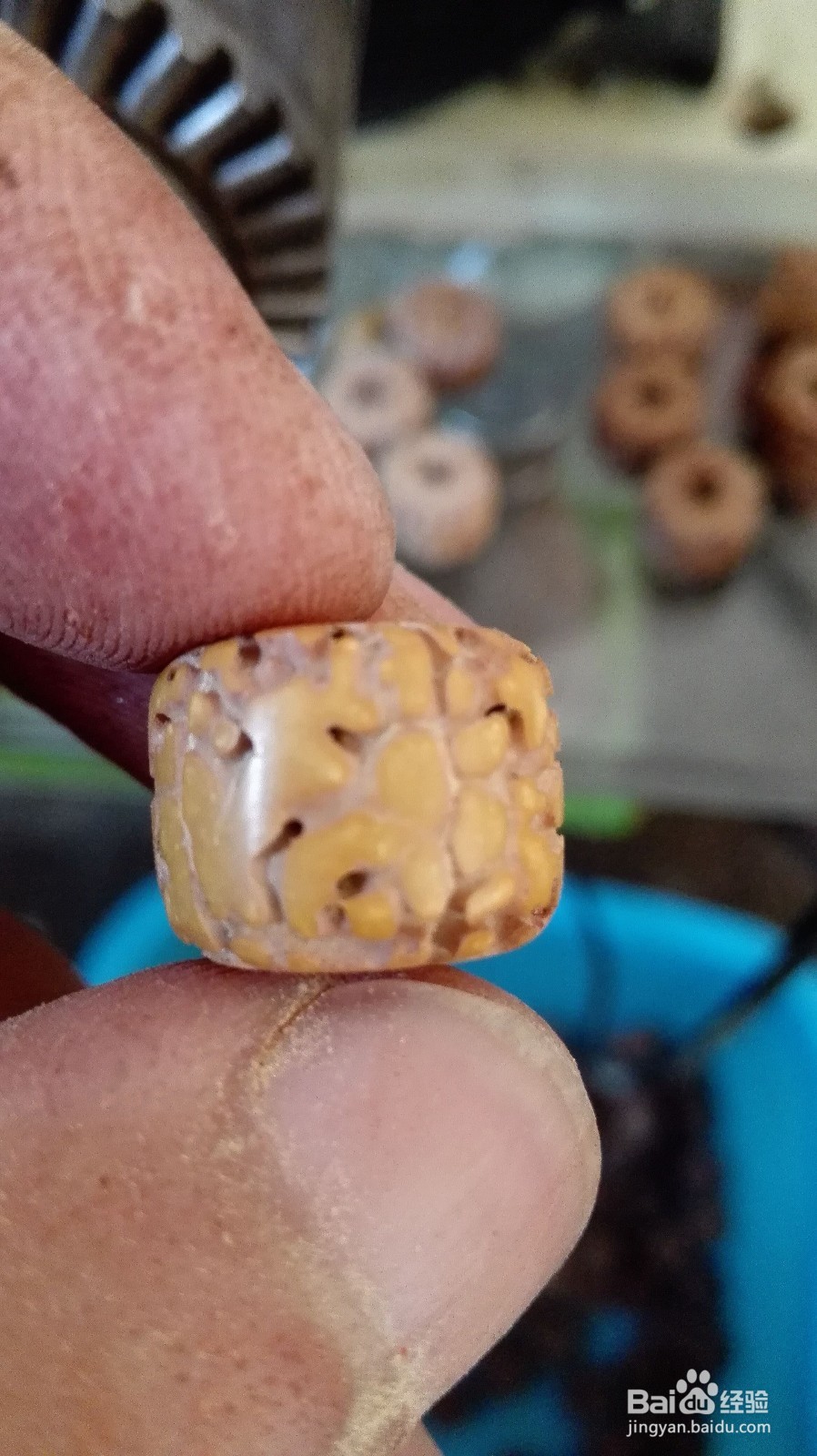 尼泊尔金刚菩提打磨无齿金刚圆珠桶珠镶嵌铜管