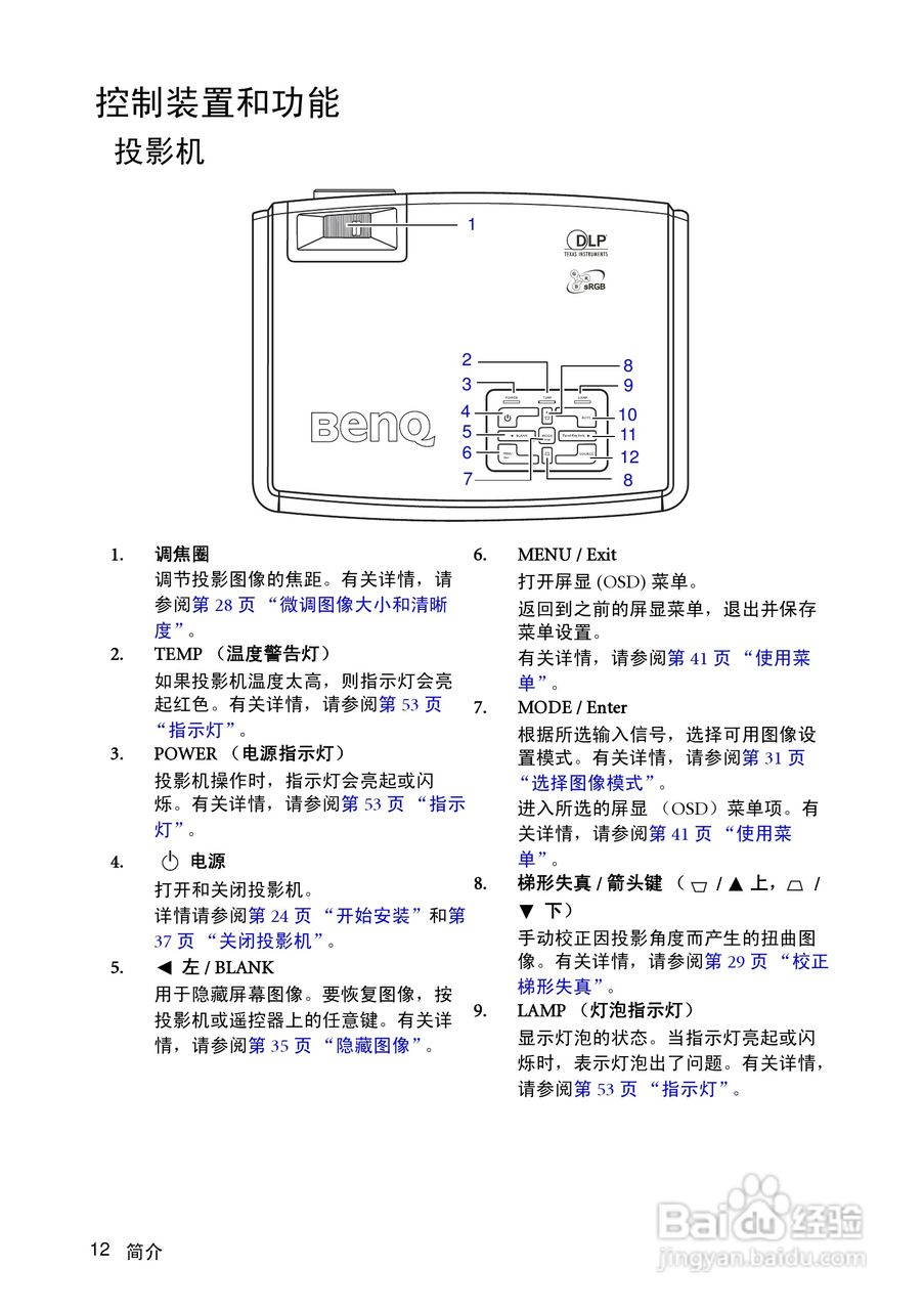 明基MP511投影仪使用说明书:[2]