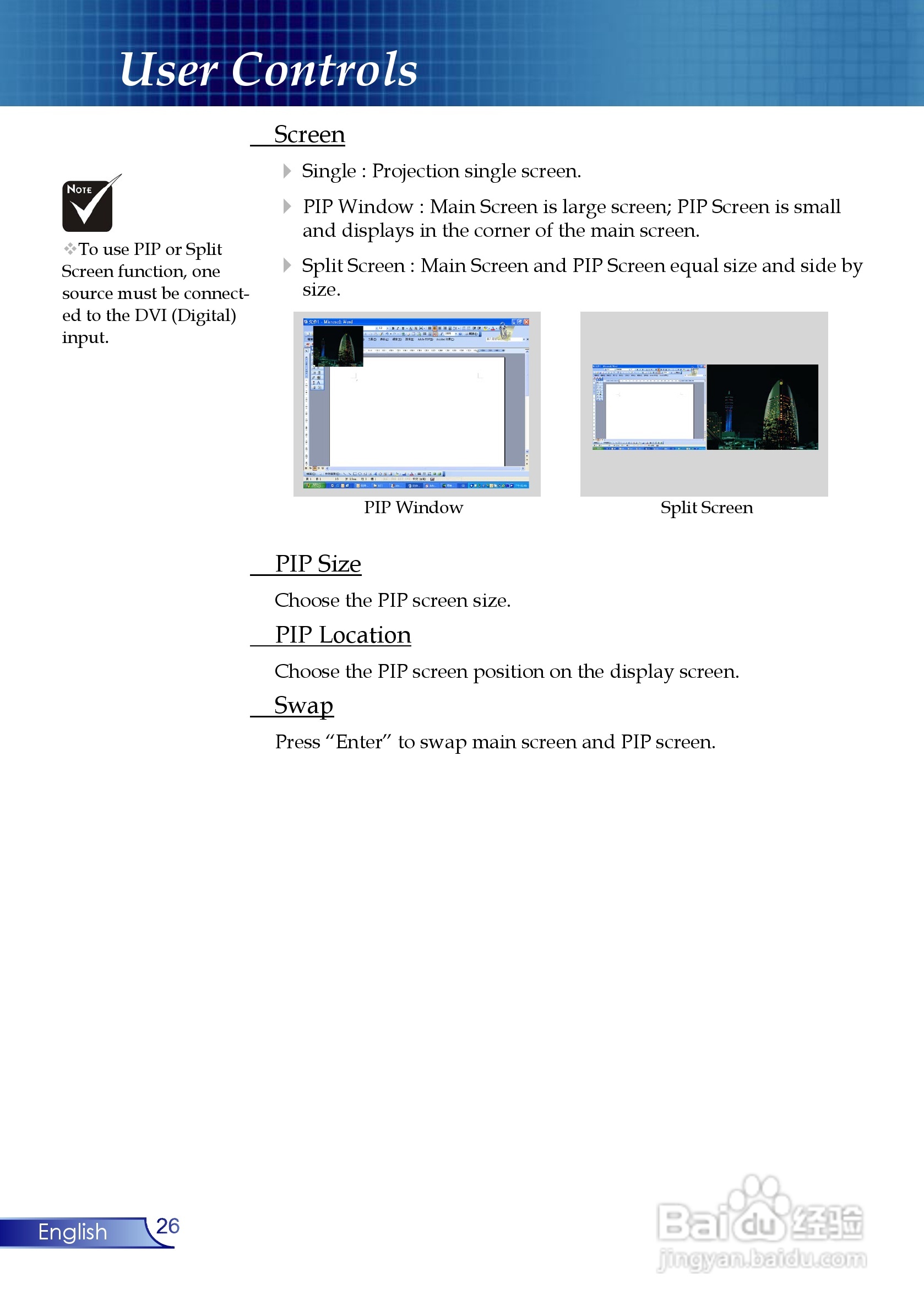 奥图玛投影机EP910型说明书:[3]