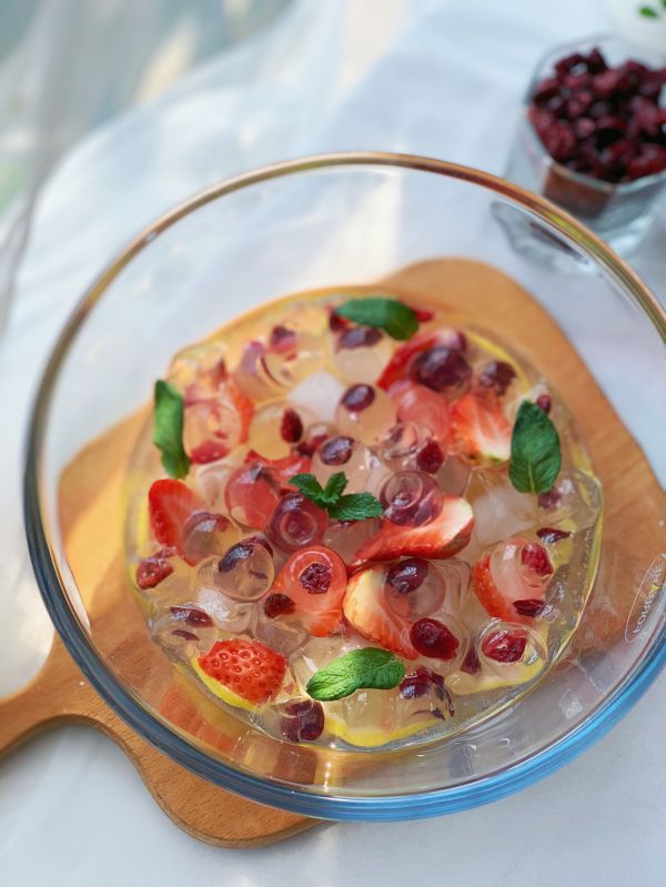 蔓越莓果冻冰饮