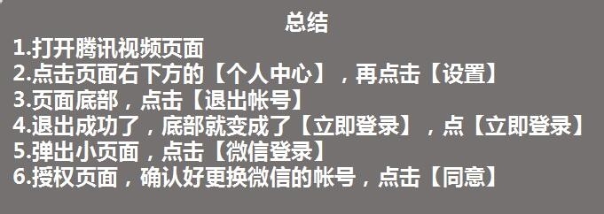 腾讯视频微信登录怎么切换其他微信账号登录