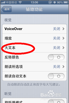 苹果手机如何设置大字号