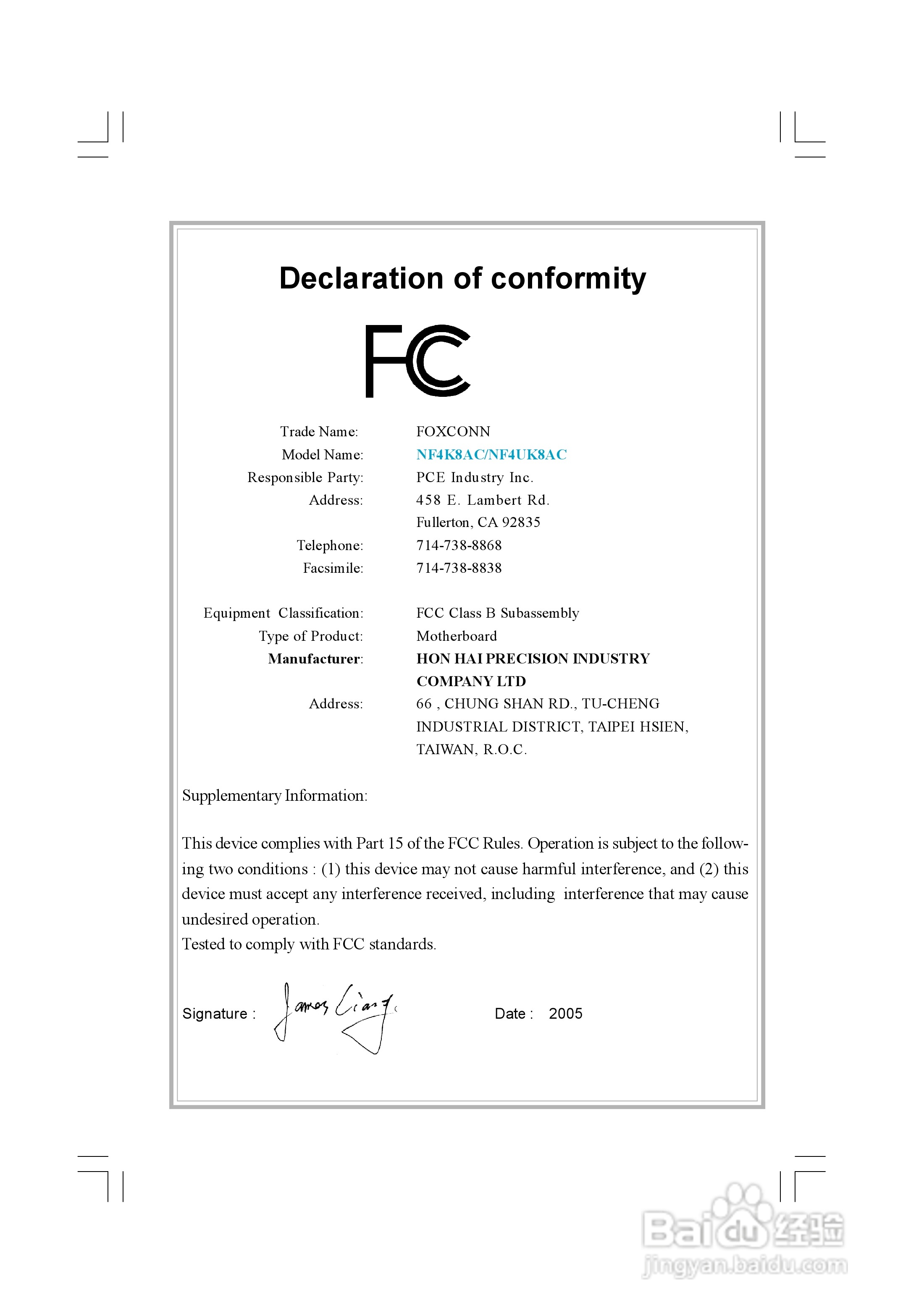 富士康NF4K8AC-RS-1.0型主板使用手册:[1]