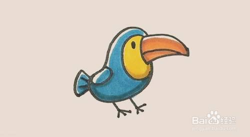 "大嘴鸟"简笔画教程