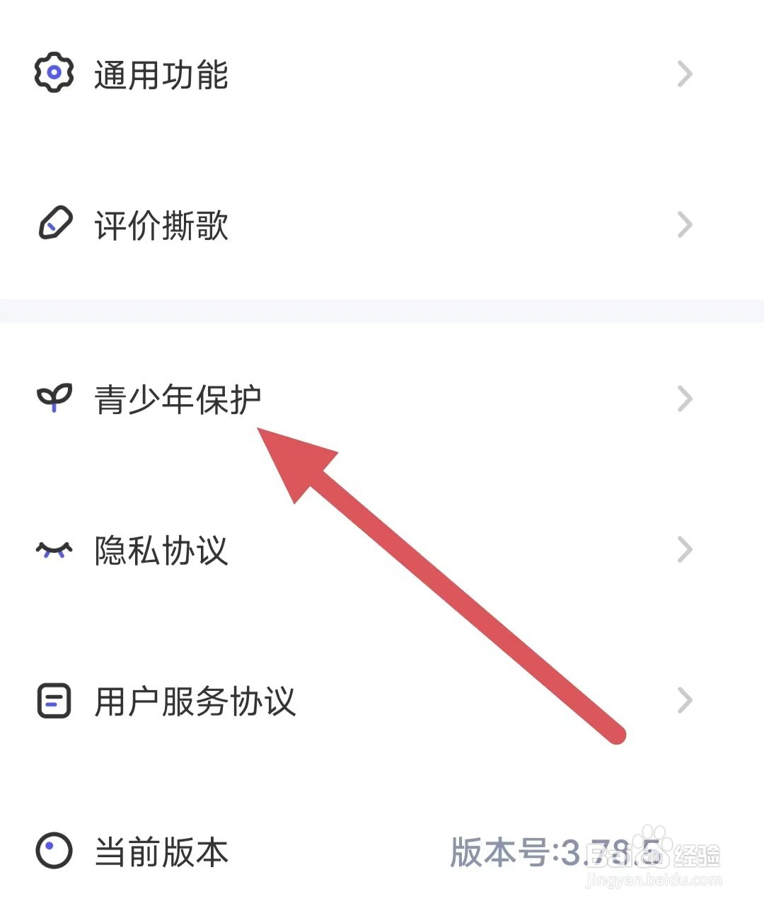 撕歌如何查看青少年保护?