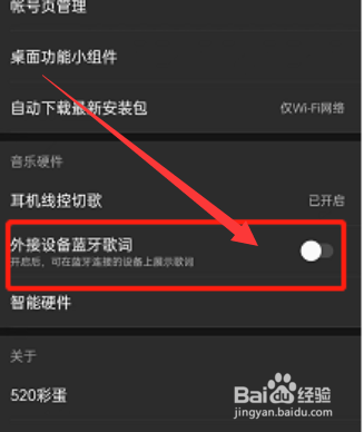 网易云音乐如何打开外接蓝牙设备歌词