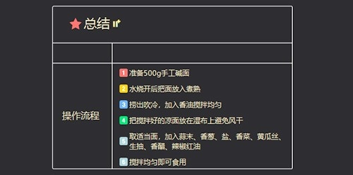 凉拌面的做法及调料