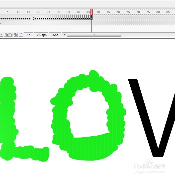 逐帧和遮罩动画制作写字效果的教程