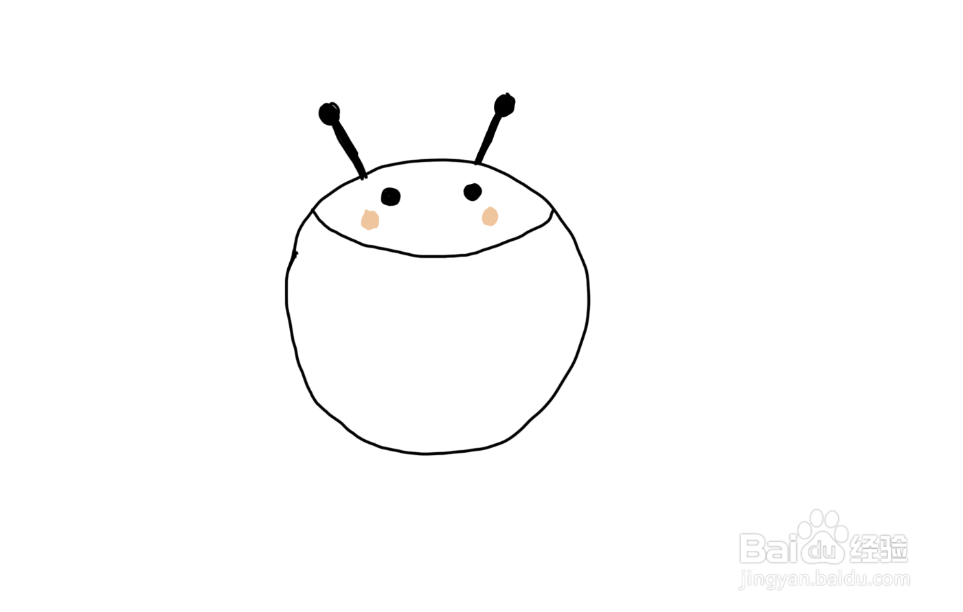 怎么画彩色简笔画动物七星瓢虫？