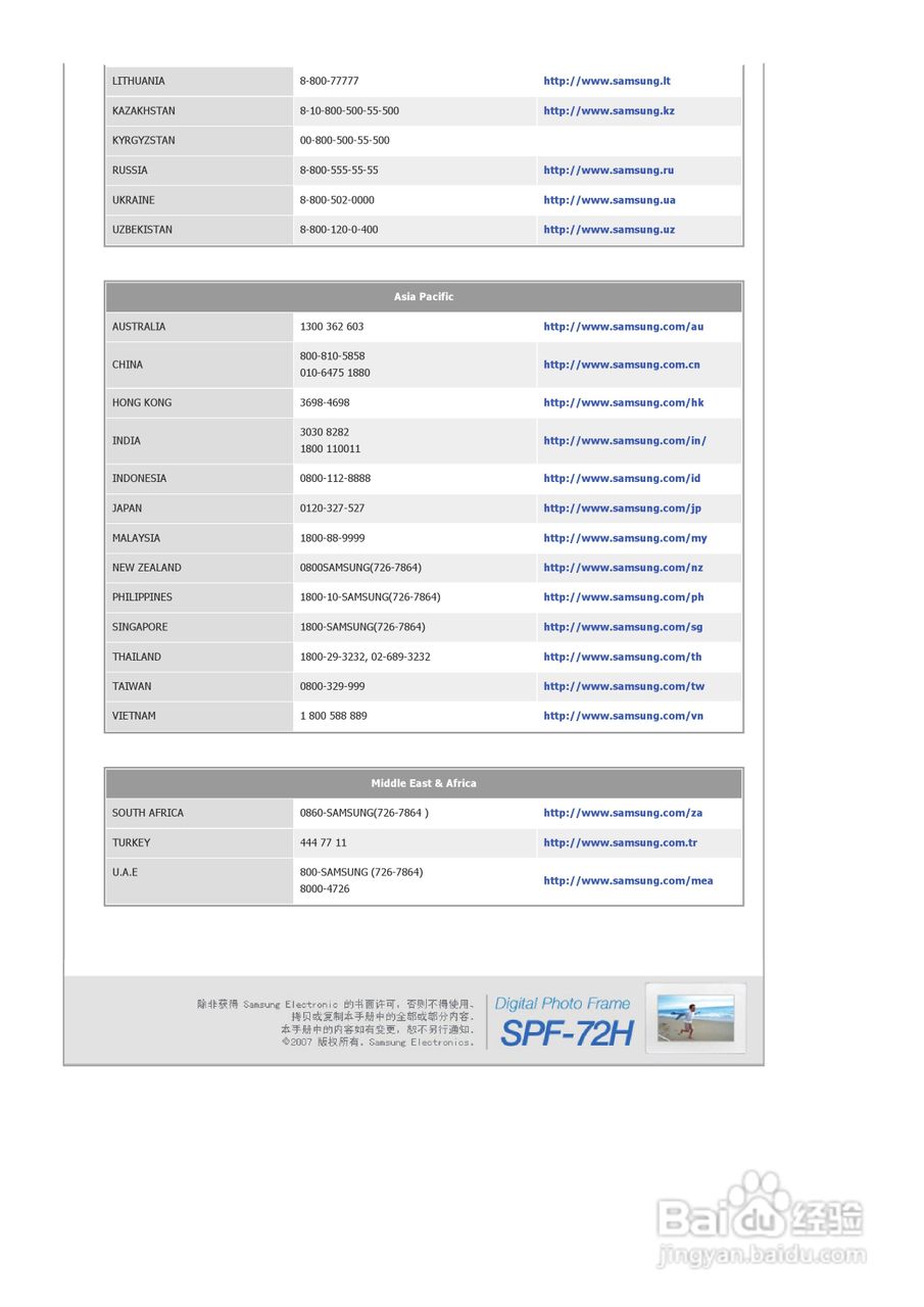 三星SPF-72H数码相框使用说明书:[3]