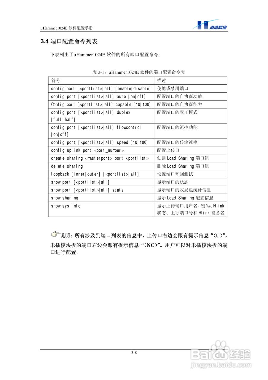 港湾网络交换机Hammer1024E型说明书:[3]