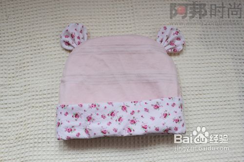 碎花带里婴儿帽做法介绍