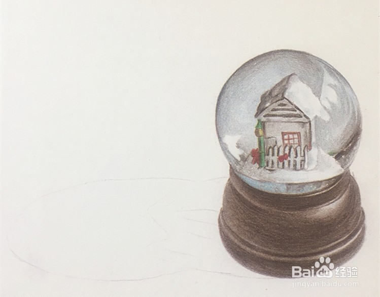 如何用彩铅画白色的物体