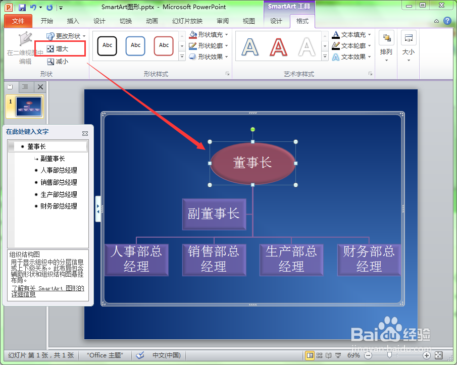 <b>在ppt中如何更改smartart图形的形状</b>