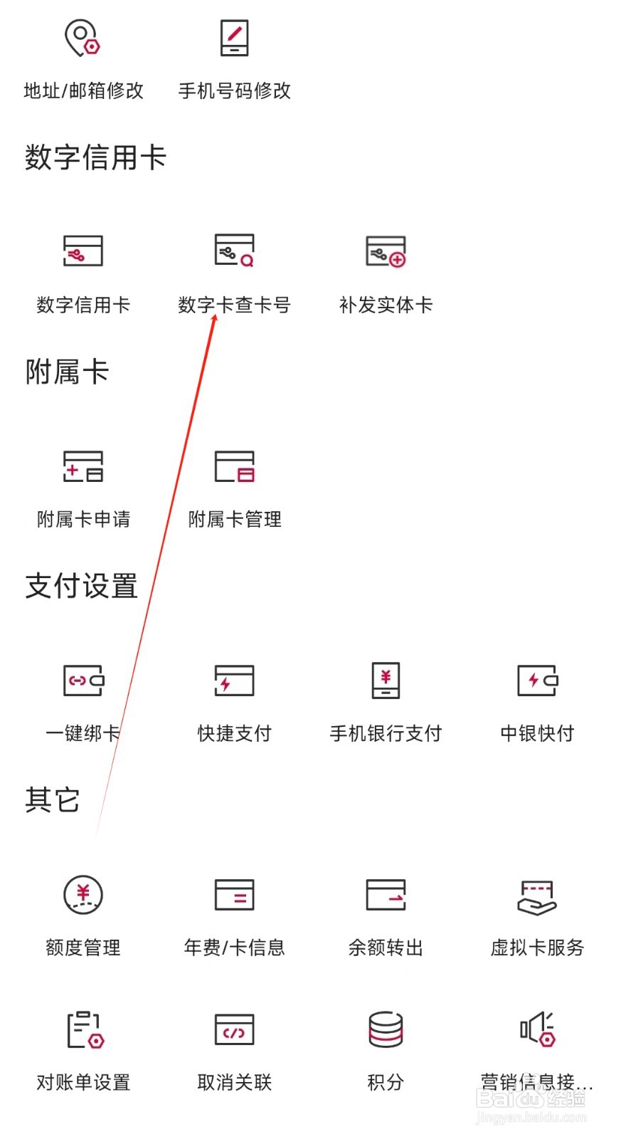 中国银行怎样找到数字卡查卡号