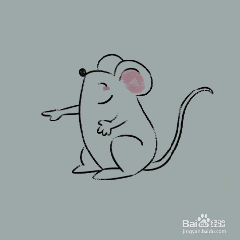 如何手工画可爱的老鼠简笔画?