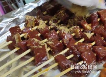 自制牛肉串烧烤