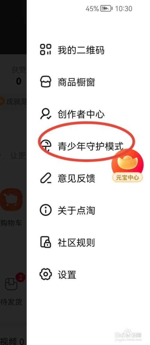 点淘怎样打开青少年守护模式
