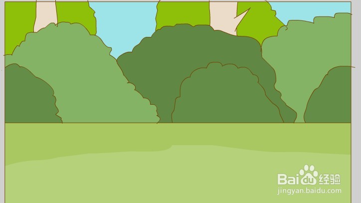 Flash绘制一个森林树木场景