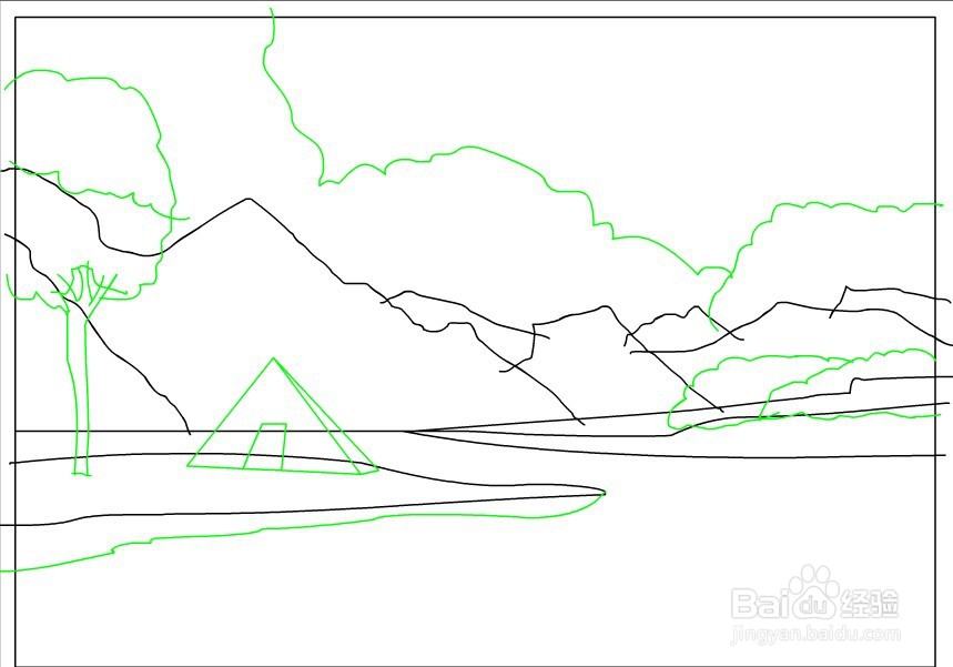 flash绘制一个营地的场景