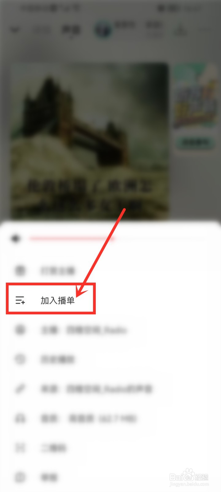 荔枝怎么把音频放到播单里面