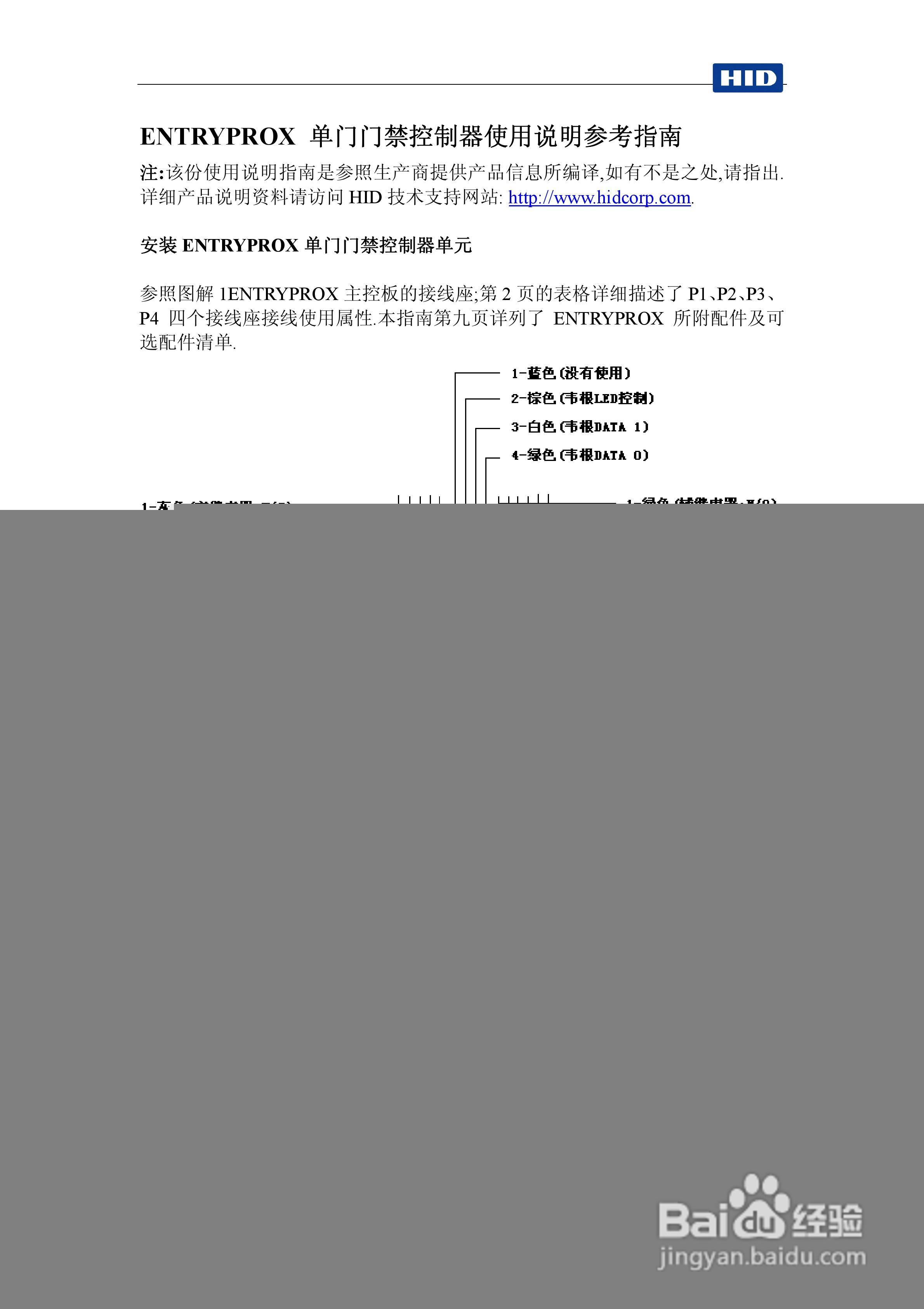 越达HID4045门禁控制器使用说明书