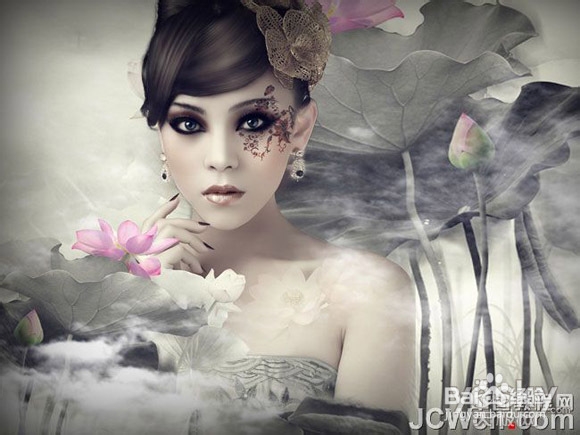 photoshop 照片和水墨画合成的方法