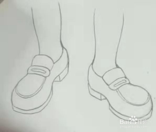 怎么画日系女皮鞋
