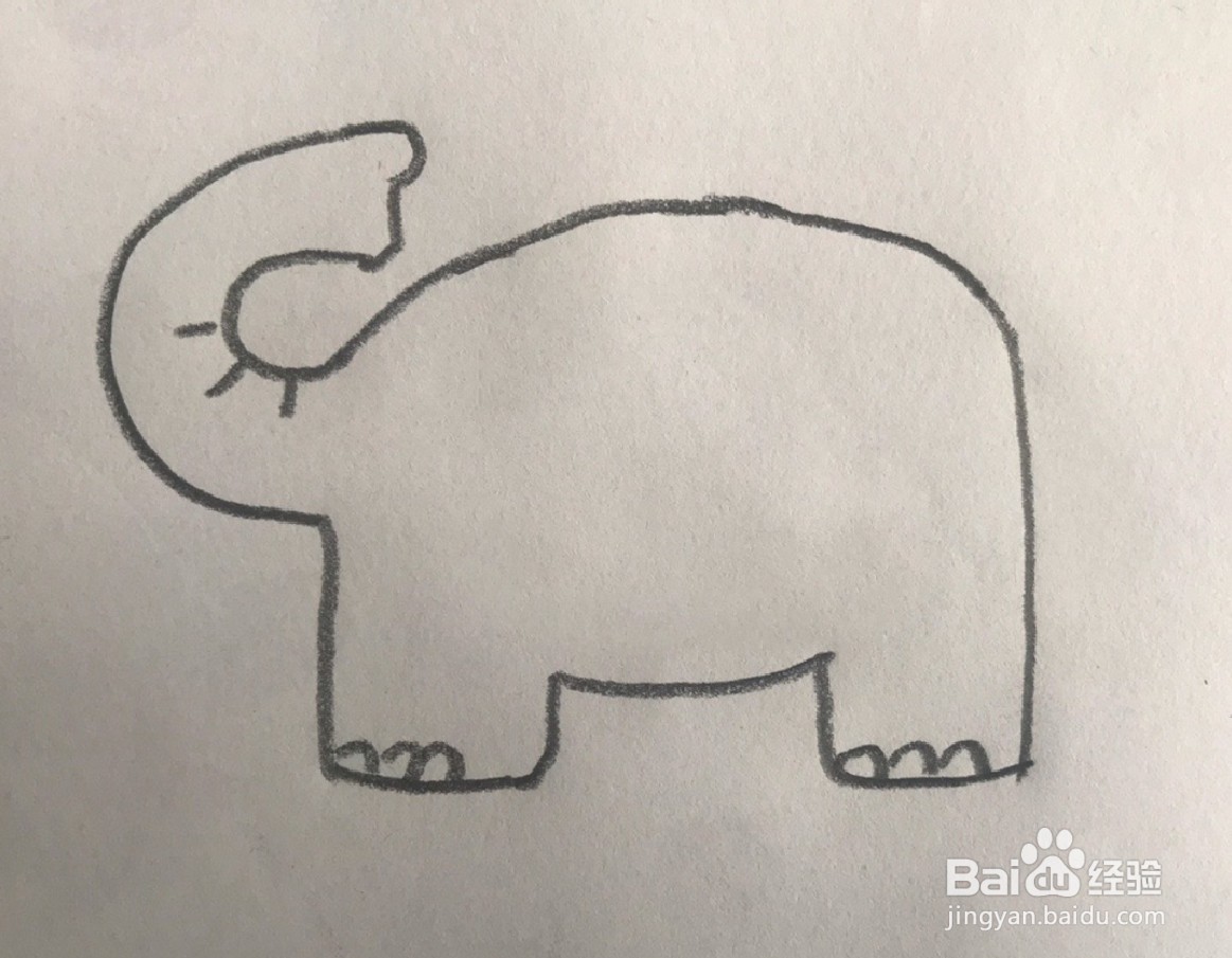 【简笔画】大象的分步画法