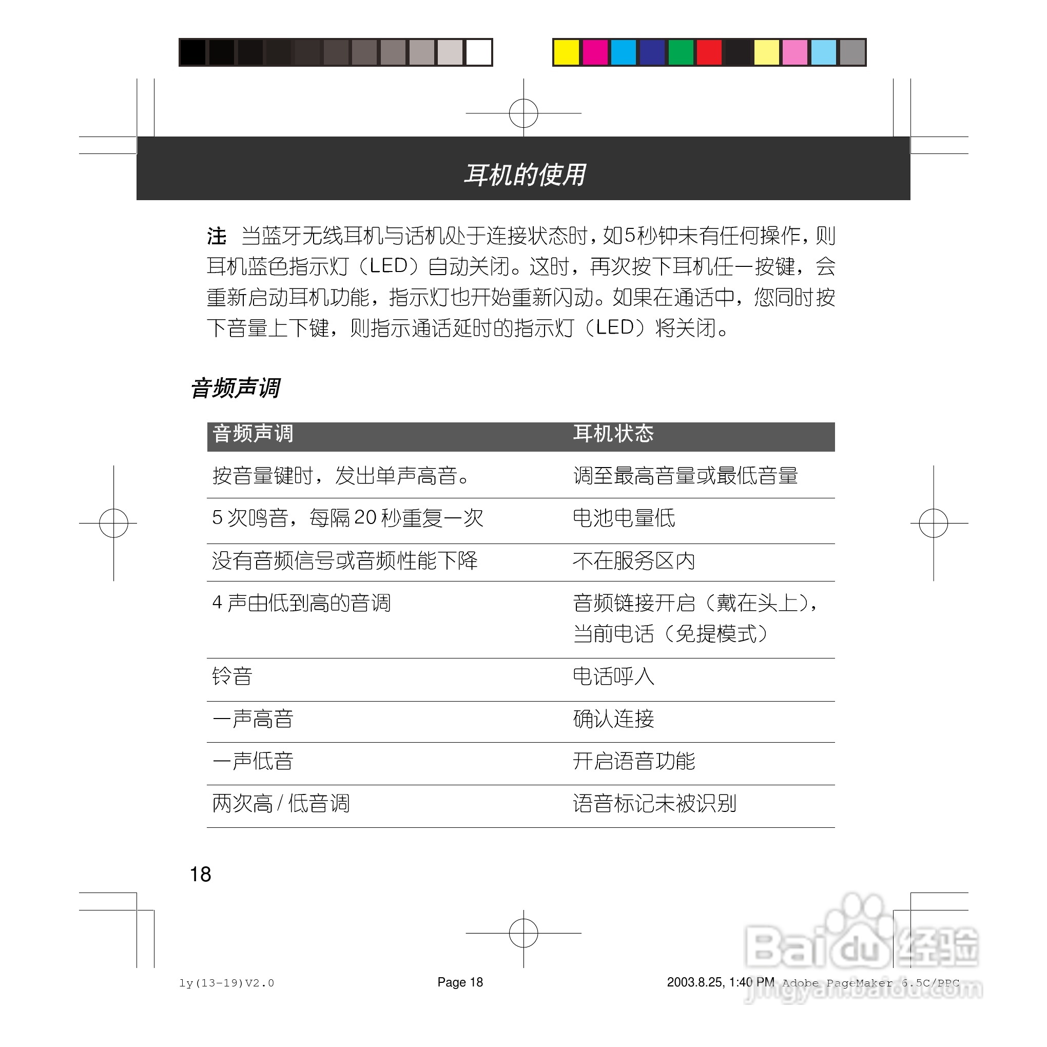 摩托罗拉hs810蓝牙耳机使用说明书